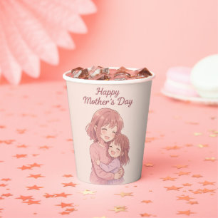 Mom's Favorite Color Mother's Day Card Paper Cups
