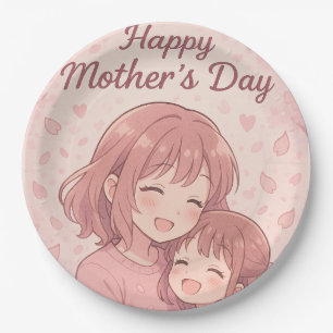 Mom's Favorite Color Mother's Day Card Paper Plates