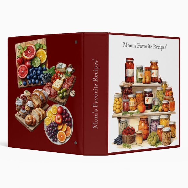 Mom's Favorite Recipes Bread Cookies Cake Candy   3 Ring Binder (Background)