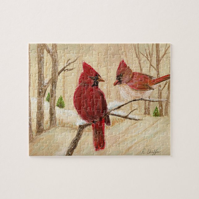Mom's Favorite Redbirds Jigsaw Puzzle (Horizontal)