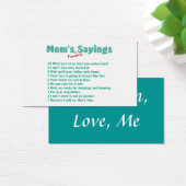 Mom's favorite sayings on gifts for her. (Desk)
