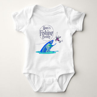 Mom's Fishing Buddy Baby Bodysuit