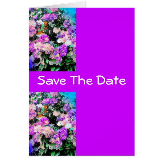 Mom's Flower Garden Save The Date Cards (Front)