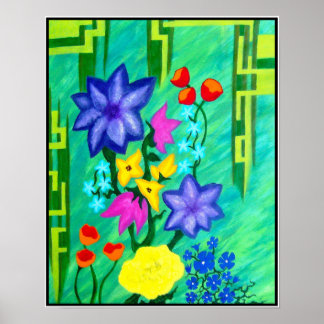 Mom's Flowers Poster