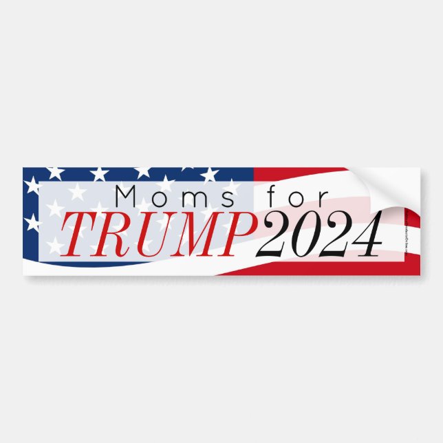 Moms for Donald Trump 2024  Bumper Sticker (Front)