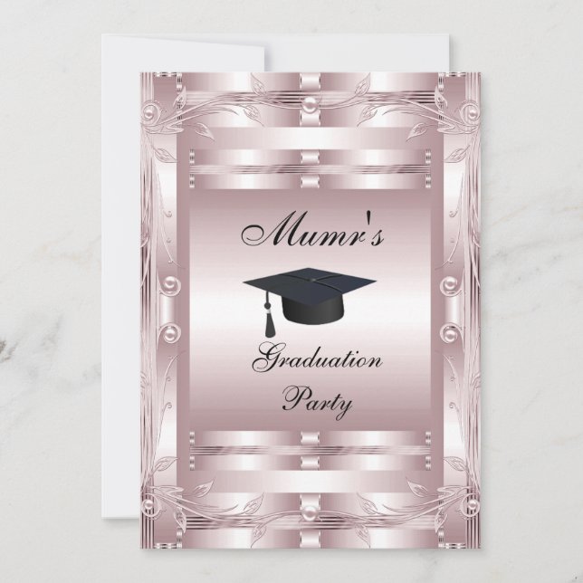 Mom's Graduation Party Formal Invitation (Front)