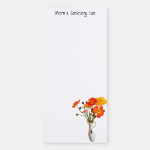 Mom's Grocery List Magnetic Notepad