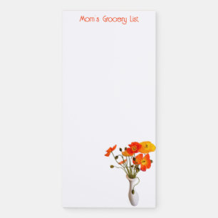 Mom's Grocery List Magnetic Notepad