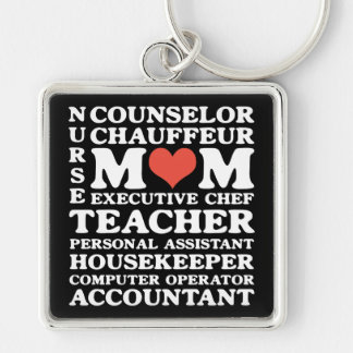 Mom's Jobs Premium square Keychain
