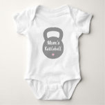 Moms Kettlebell, Funny Exercise Baby Bodysuit at Zazzle