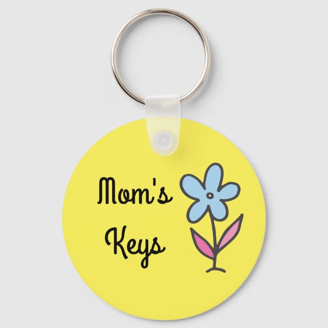 Mom's Keys with Flower Keychain (Front)