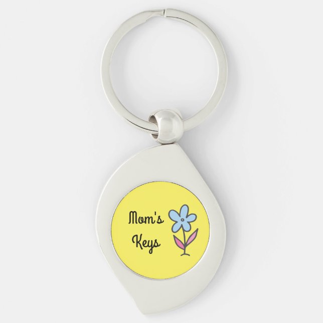 Mom's Keys with Flower keychain (Front)