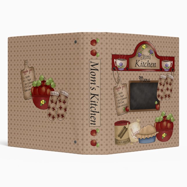 Mom's Kitchen #2, 1.5" (Recipe Binder) Binder (Background)