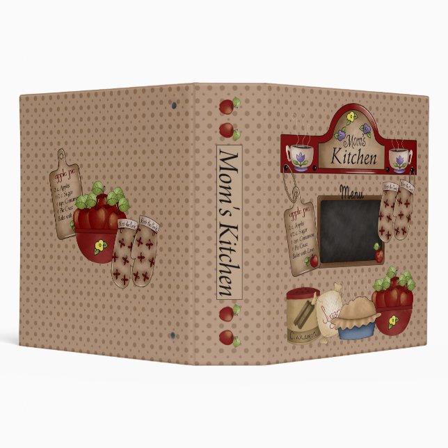 Moms Kitchen #2, 2" (Recipe Binder) 3 Ring Binder (Background)