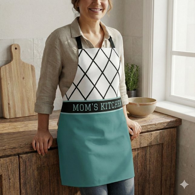 Mom's Kitchen All-Over Print Apron (Celebrate mom with this beautiful personalized apron! )