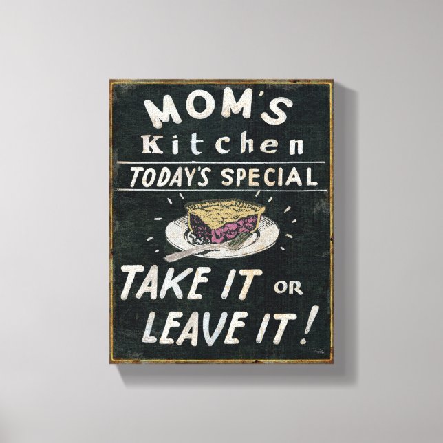 Mom's Kitchen Canvas Print (Front)
