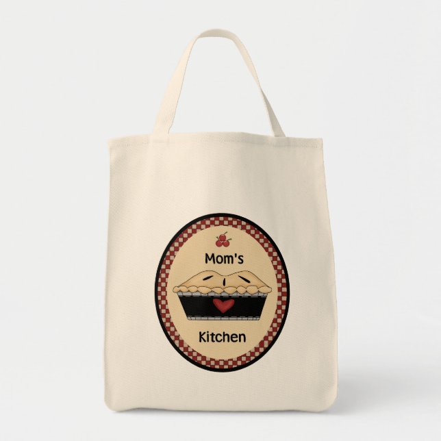 Mom's Kitchen - Cherry Pie Grocery Bag (Front)