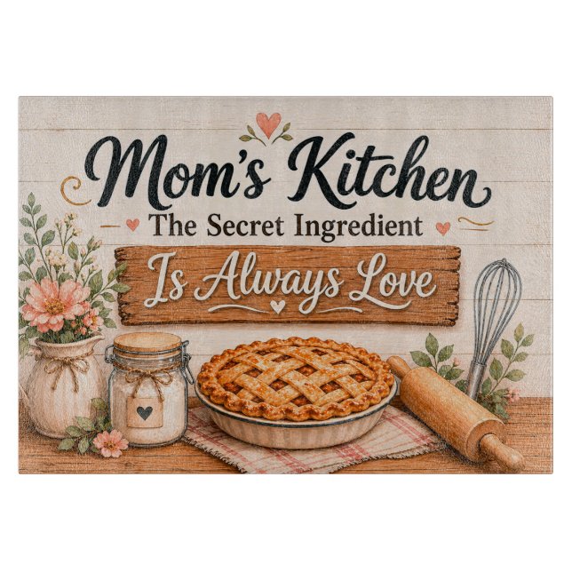 Mom's Kitchen Cutting Board (Front)