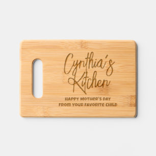 Mom's Kitchen Cutting Board with Favorite Child