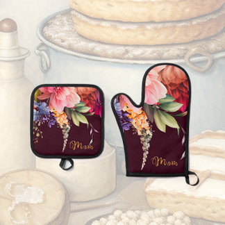 Mom's Kitchen Oven Mitt & Pot Holder Set