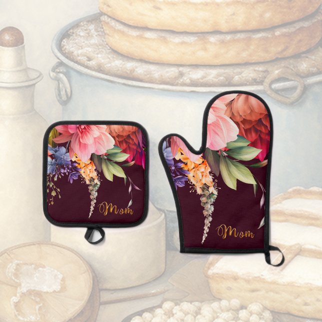 Mom's Kitchen Oven Mitt & Pot Holder Set (Creator Uploaded)