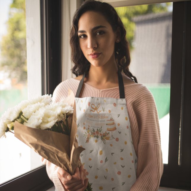 Mom's Kitchen | Personalized Citrus Floral Apron (Creator Uploaded)