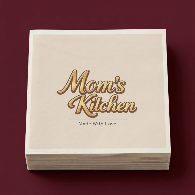 Mom's Kitchen Personalized Napkins (Creator Uploaded)