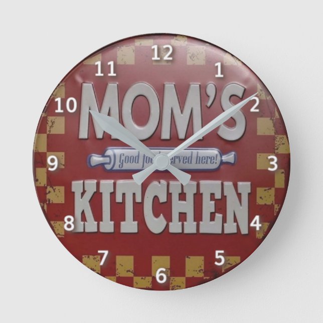 Mom's kitchen vintage  round clock (Front)