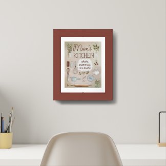 Mom's Kitchen Where Memories Are Made  Framed Art