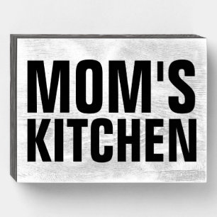 MOM'S KITCHEN WOOD BOX SIGN