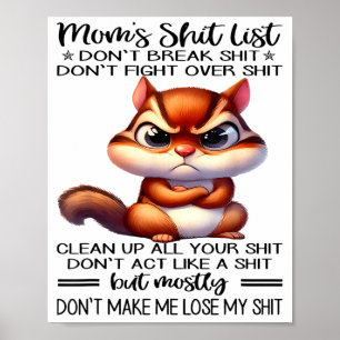 Mom's List Don't Break Don't Fight Over Poster
