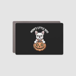 Mom's Little Boo French Bulldog Hallowen Car Magnet