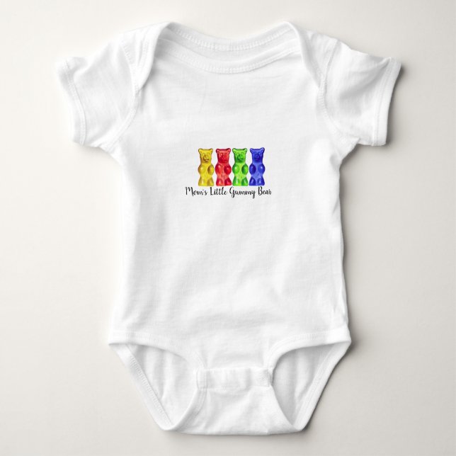 Mom's Little Gummy Bear Baby Bodysuit (Front)