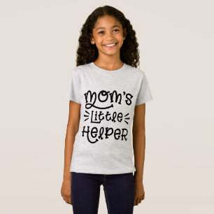 Mom's Little Helper Cute Hand Lettered Script T-Shirt