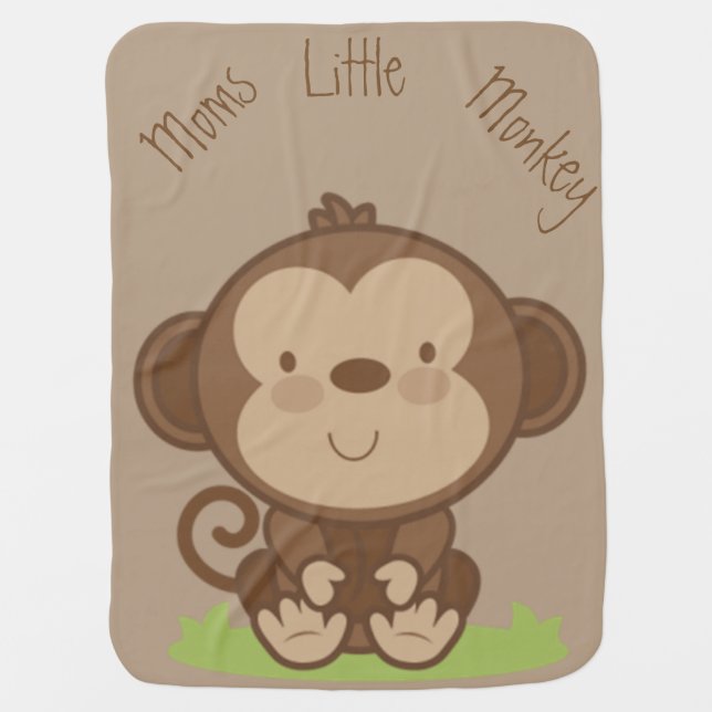 Moms Little Monkey Stroller Blanket (Front)