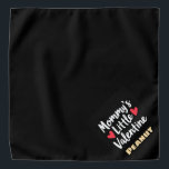 Mom's Little Valentine Custom Pet Name  Bandana<br><div class="desc">Dress your fur baby in love this Valentine’s Day with this adorable custom pet bandana featuring the sweet phrase: "Mommy’s Little Valentine" and your pet’s name in stylish typography. Made for dogs and cats alike, this personalized bandana is perfect for holiday photos, gifts, or simply showing off how much your...</div>