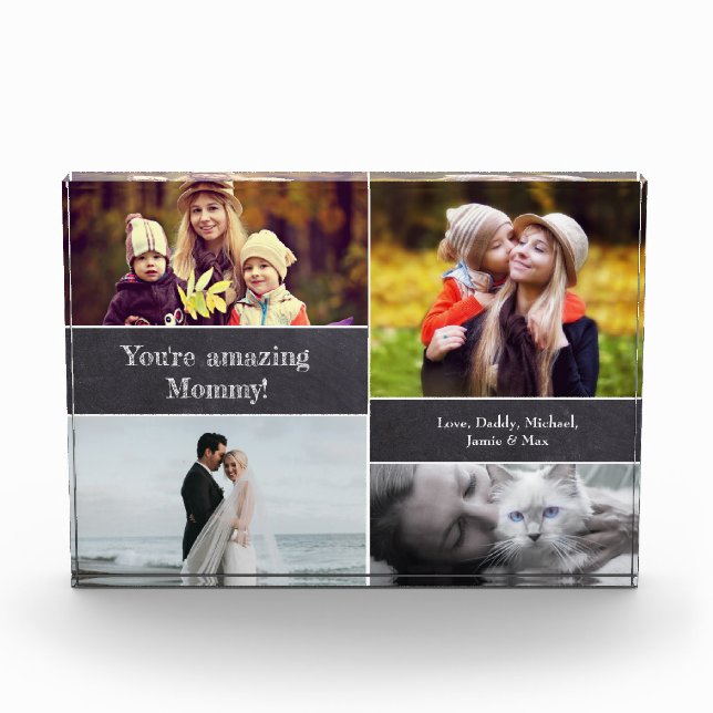 Mom's Love Block: Personalized Acrylic Photo Block (Front)