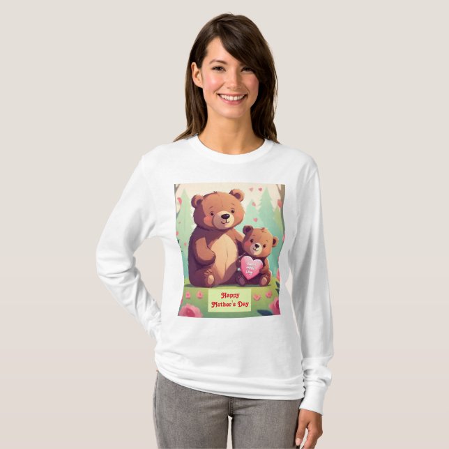 Mom's Love Blooms: Happy Mother's Day T-Shirt  (Front Full)