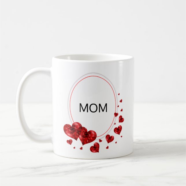 Mom's Love Hearts  Coffee Mug (Left)