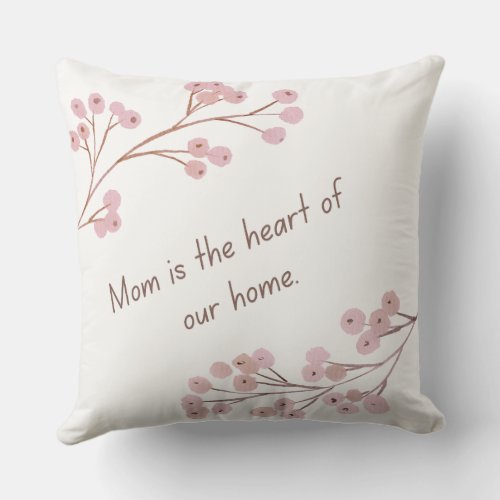 Moms Love in Every Stitch Custom Throw Pillow