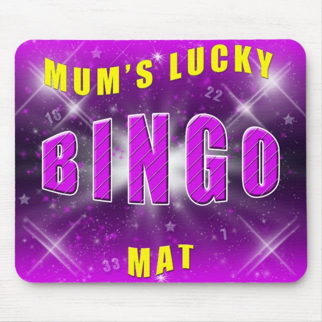 mom's lucky bingo mat mouse pad (Front)