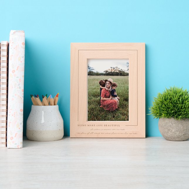 Moms Make Life Beautiful | Modern Engraved Frames (Creator Uploaded)