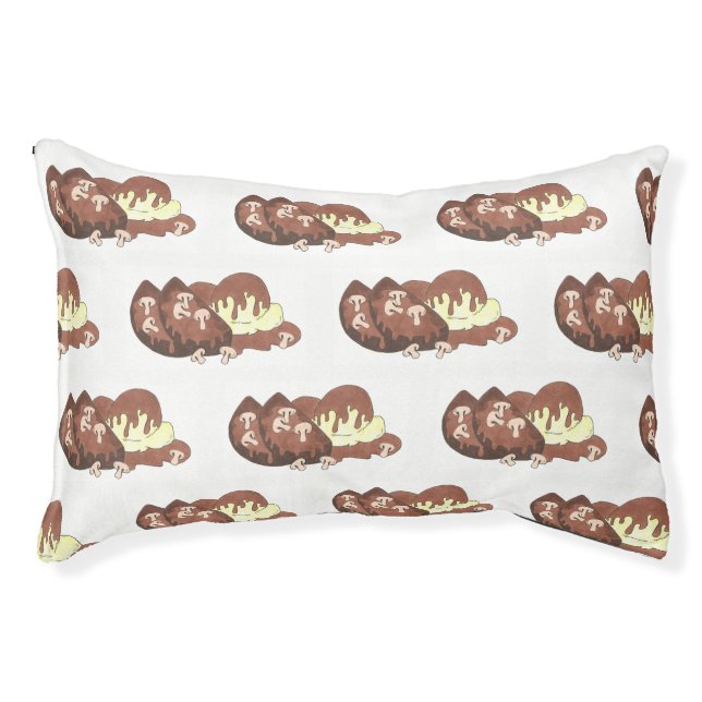 Mom's Meatloaf Mashed Potatoes Gravy Food Foodie Pet Bed (Front)