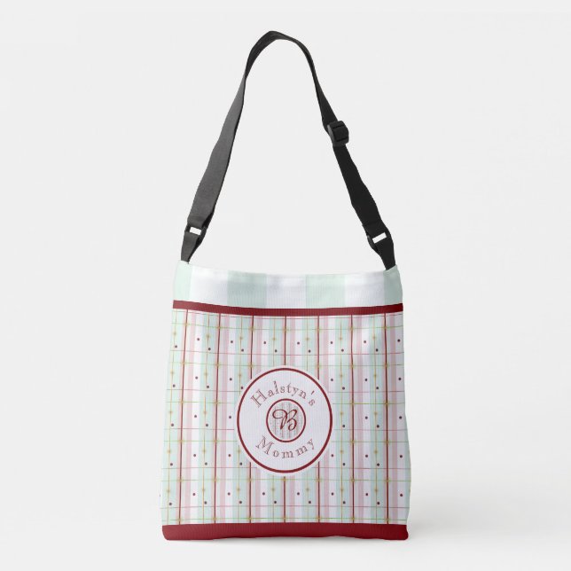 Mom's Monogram Kid Essentials Tote - Mint (Back)