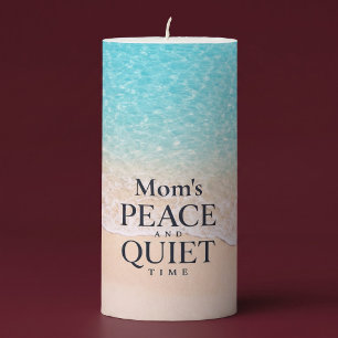 Mom's Peace And Quiet Time Relaxing Pillar Candle