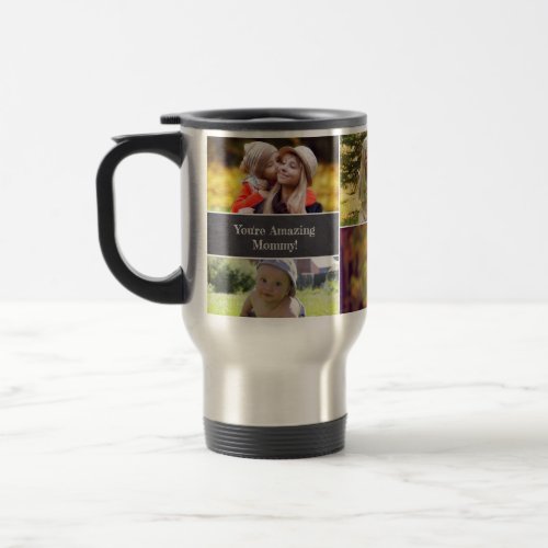 Moms Personalized Photo collage Travel Mug