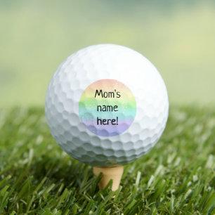 Mom's Personalized Rainbow Golf Balls