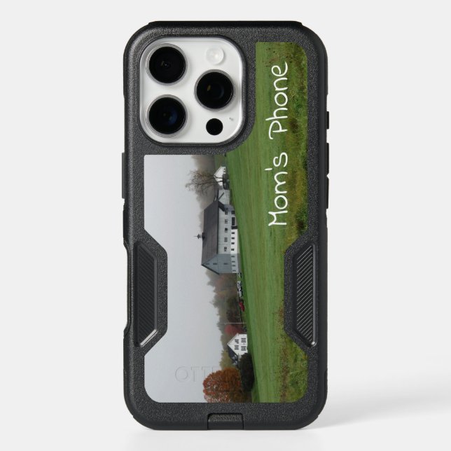 Mom's Phone New England Autumn Barn Otterbox iPhone Case (Back)