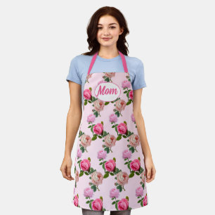 Mom's Pink Rose Mother's Day Apron