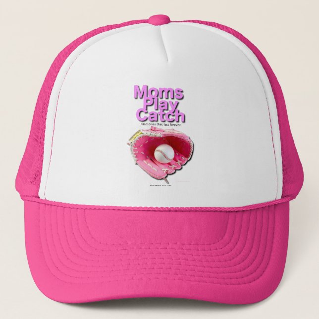 Moms Play Catch Trucker Hat (Front)